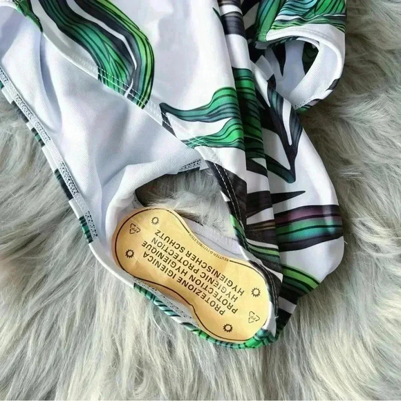 Swimsuit One Piece Swimwear Floral Printed Backless Bathing Suit Bodysuit Beach - Picture 7 of 9